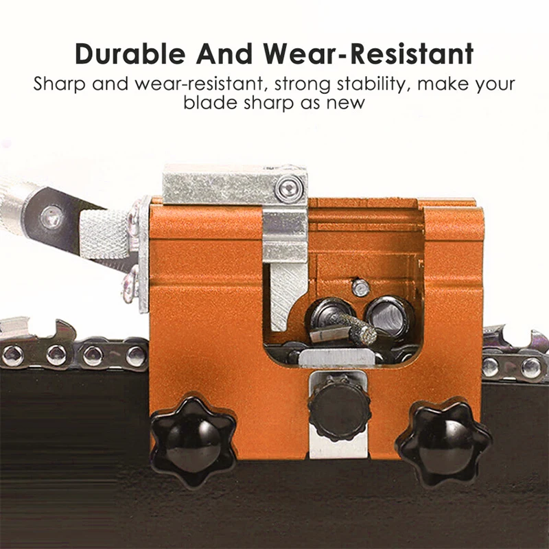 Portable Chainsaw Sharpener Clamp Hand Chain Grinder with Three Grinding Rods For All Kinds Of Chain And Electric Saws