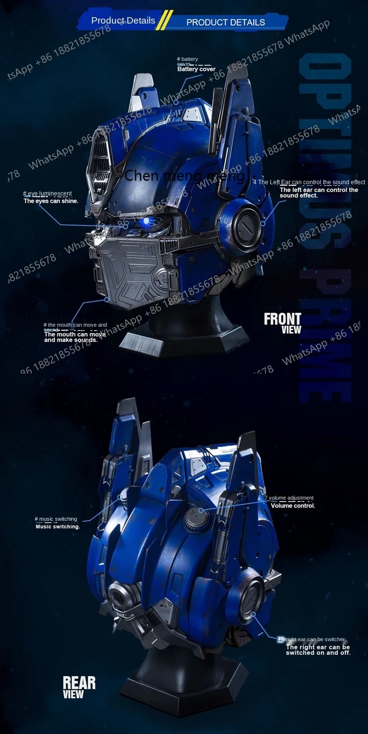 

ss26 zq Transformers Optimus Prime Helmet Armor Wearable Luminous Machinery Sound Effect