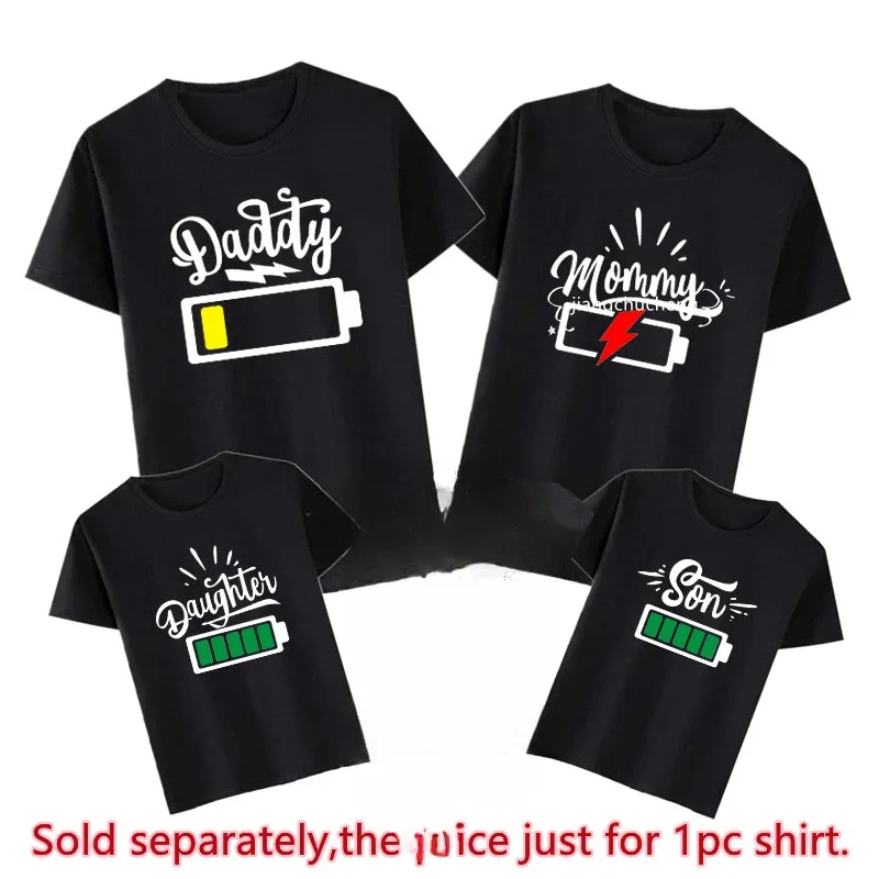 Summer Funny 2024 Family Matching T-Shirts Mother and Daughter Father Son Shirts Girls Boys Bodysuits Cotton Family Look Clothes