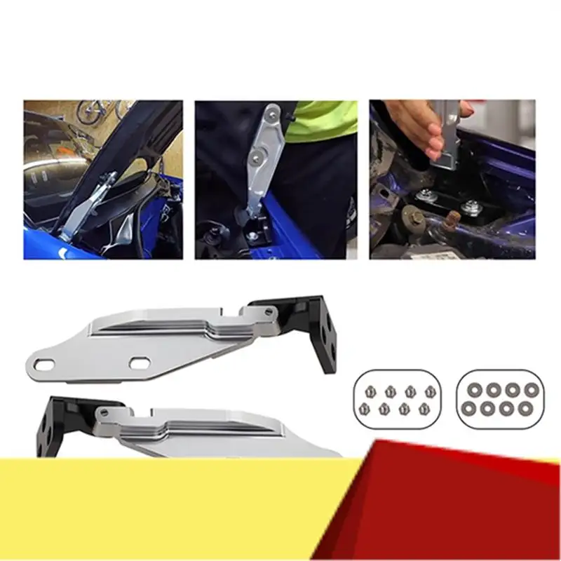 

2Pcs Aluminum Alloy Quick Hood Hinged Release Hood Hinge Latch Billet For Honda Civic EK 1996-2000 DH-1062-S-M53K