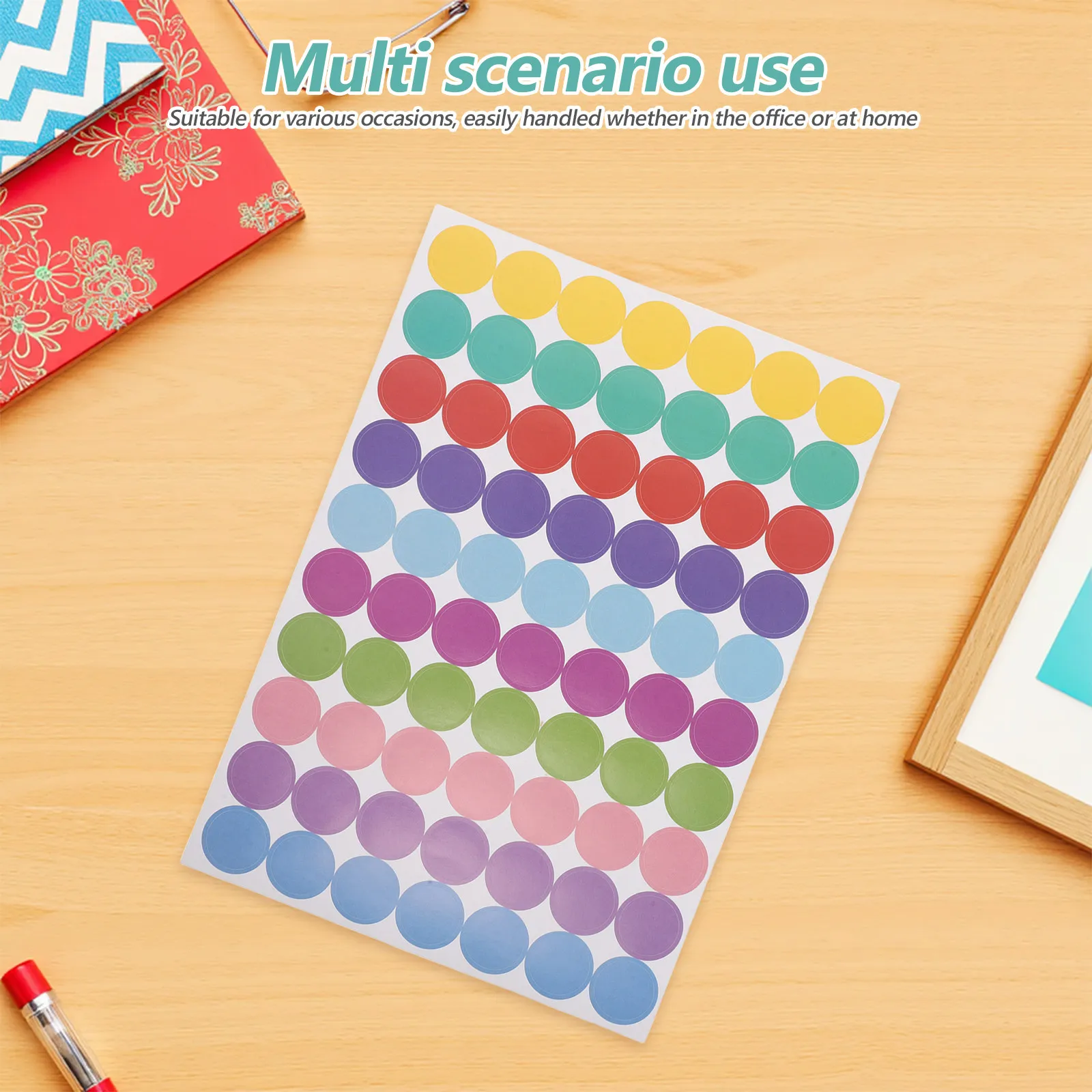 20 Sheets Multicolor Dot Stickers 10 Colors Circle Labels for Color Coding DIY Marking School Projects and Organizing Supplies