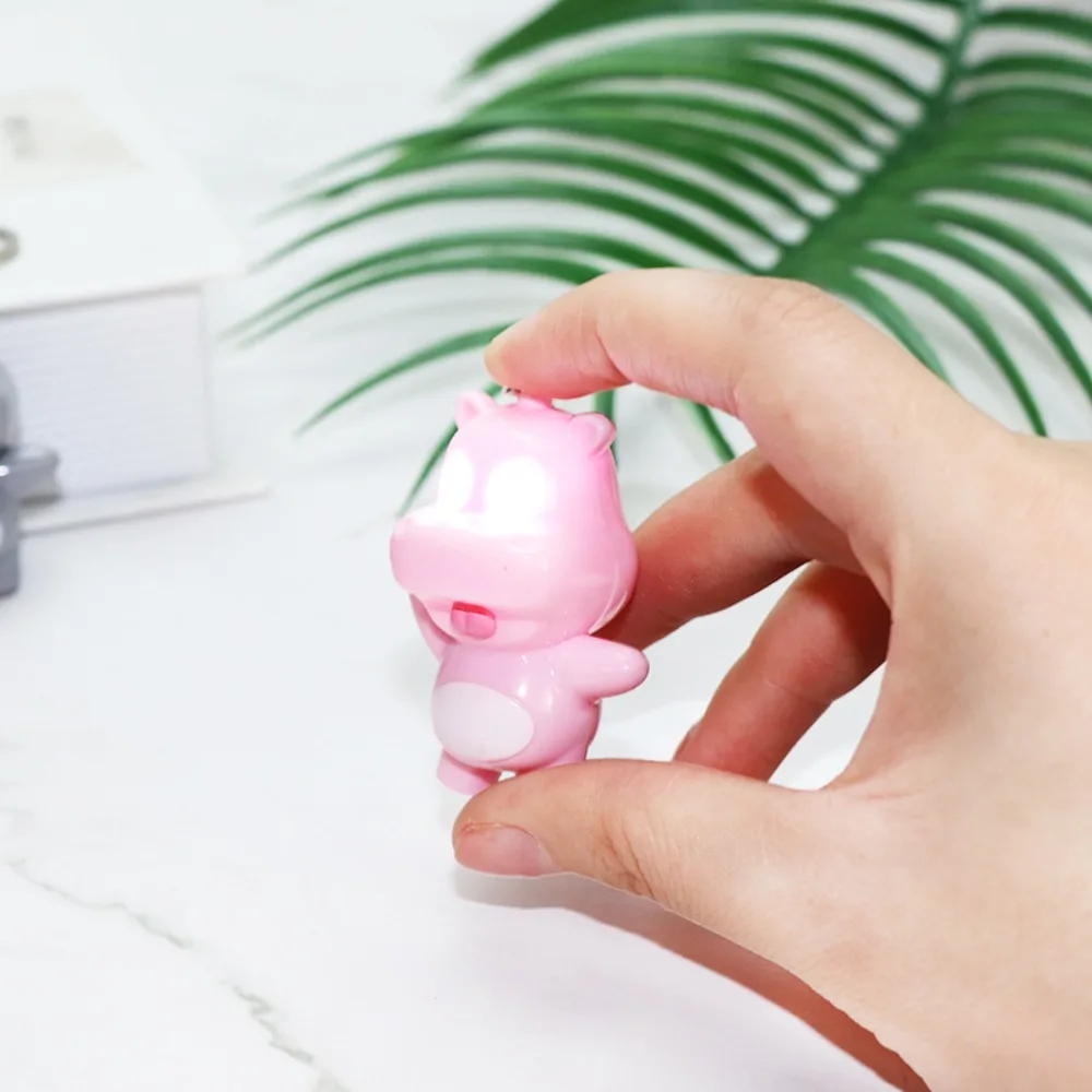 Bag Charm Mini Moo Deng Key Ring Anti-loss Luminiferous Bouncing Pig Mu Dang Doll Plastic Thai Style Dwarf Hippo Pendant Gift