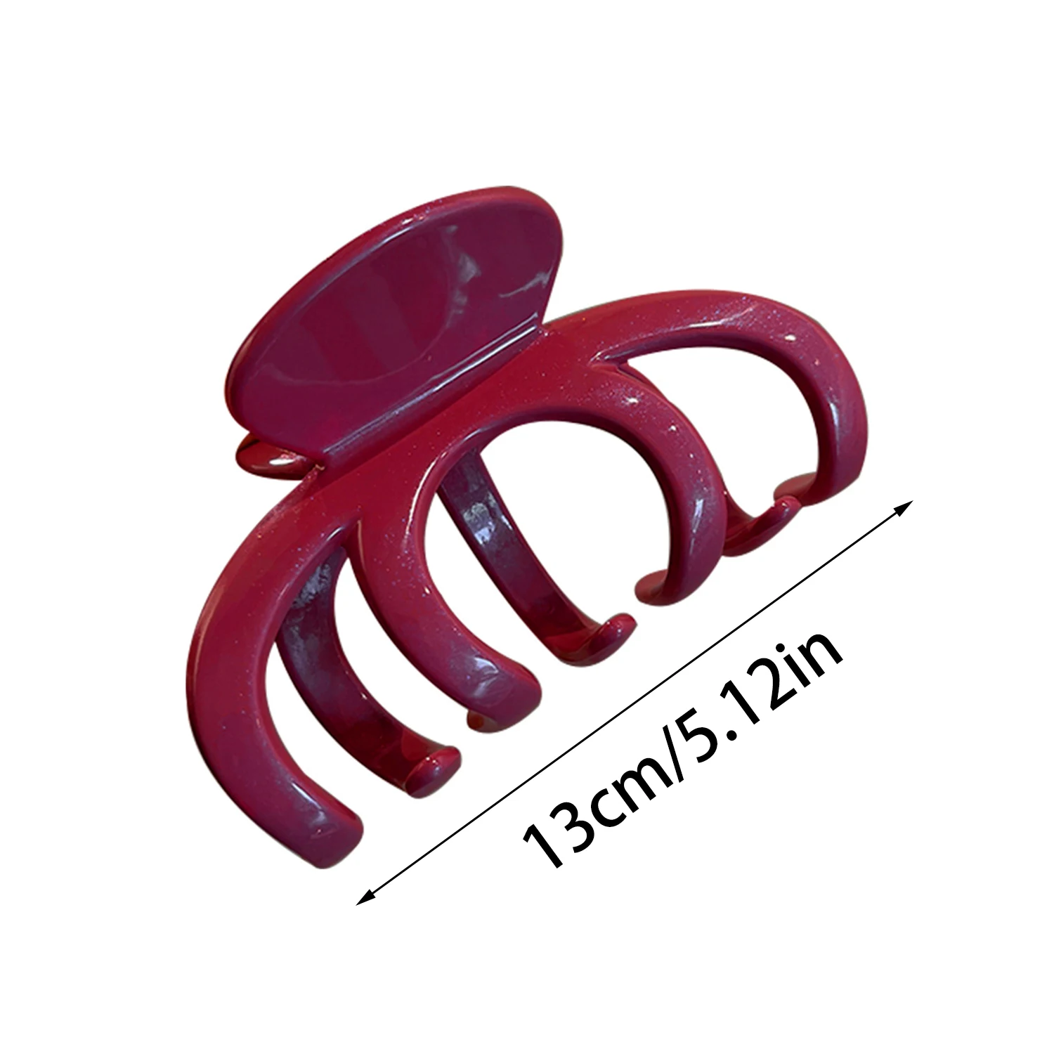 Acrylic Wine Red Crab Hair Clips For Women French Elegance Hair Claw Clip Large Size Hair Accessories Trendy Hair Ornaments