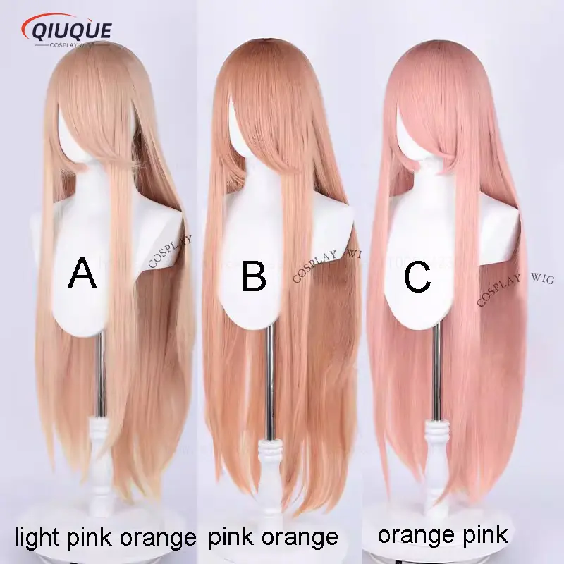 80 Colors 100cm Long Straight Cosplay Wig Anime Compatible Universal Omopinenet Heat Resistant Synthetic Hair Wigs + Wig Cap - Image 30