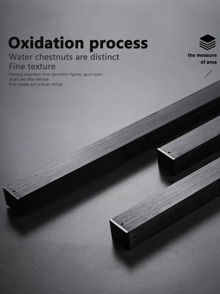 

Black LED Ceiling Lamp Square Nordic Minimalist Creative Chandelier for Bedroom Living Room Strip Lights Home Decor