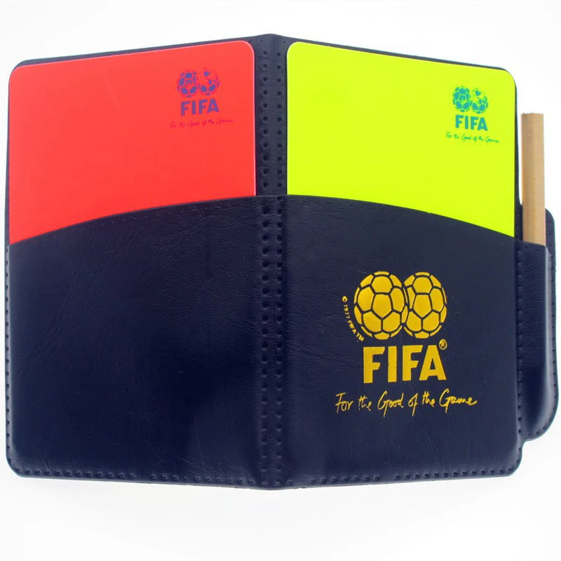 PVC Red Card Yellow Card Soccer Referee Supplies Holster Pencil Red Yellow Card Record Book