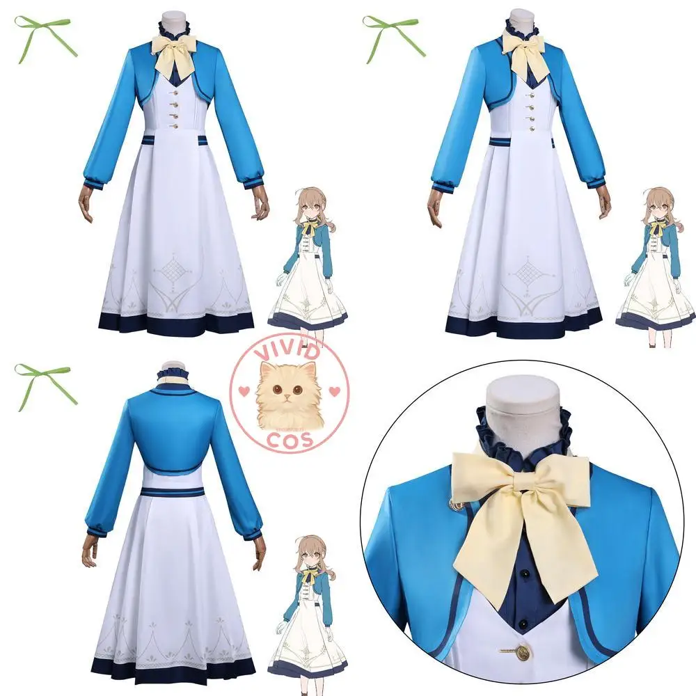 Secret of The Silent Witch Cosplay Costume Anime Monica Daily Outfit White Dress Role Play Women Comic Con Halloween Party