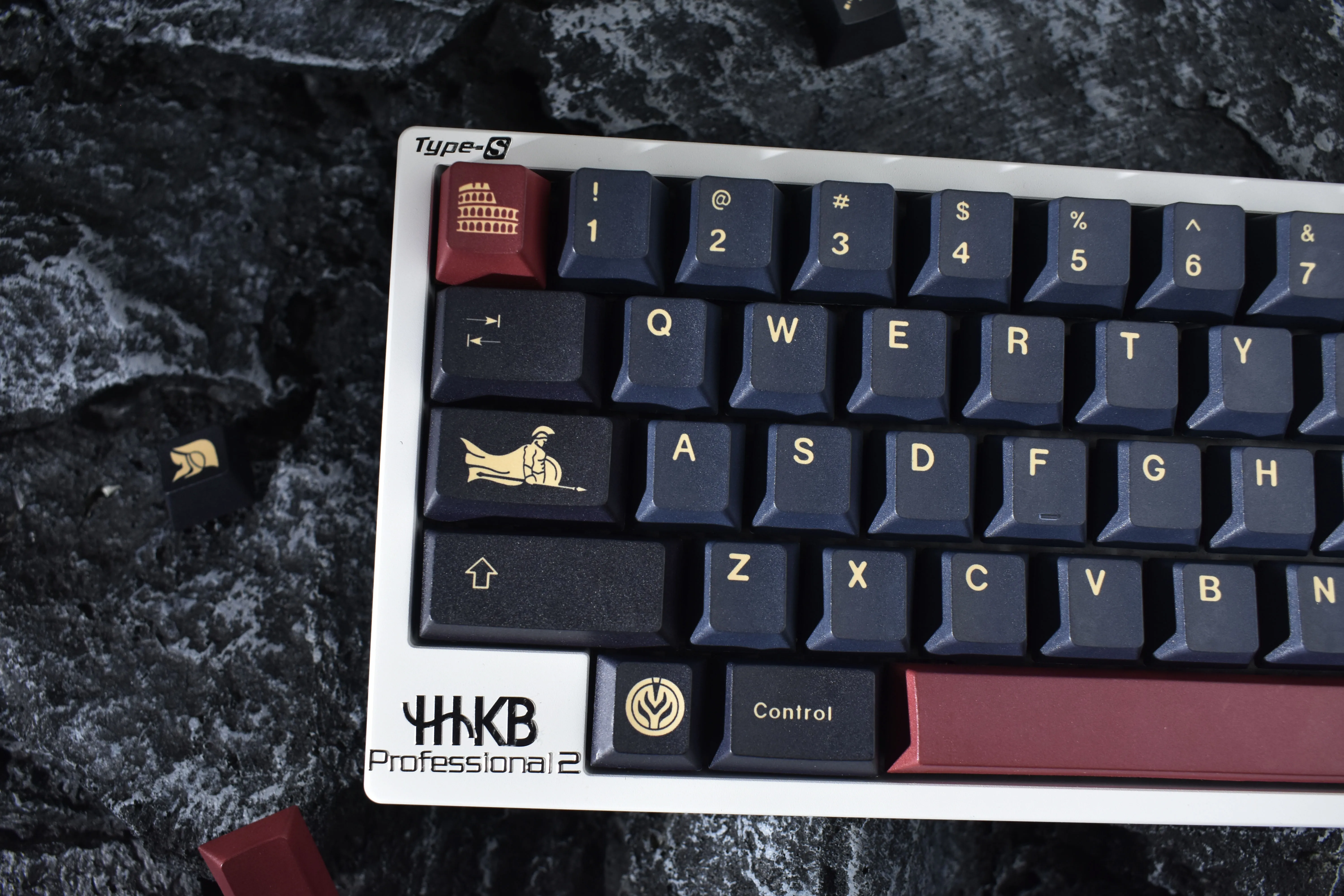 GMK-Teclas de gladiador (rojo) para teclado mecánico, conjunto de teclas de perfil de cereza con sublimación PBT, 134 teclas