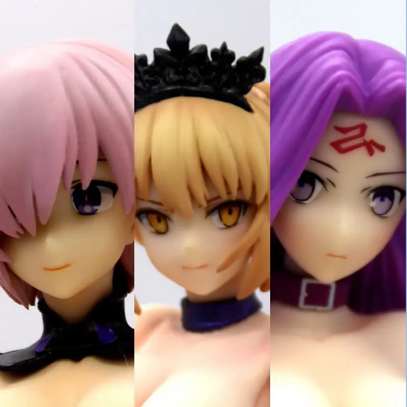 18CM-24CM JP Classic Battle Anime Female Characteres Fate Saber Medusa Makaizou 18+ PVC Anime Action Figures Collection