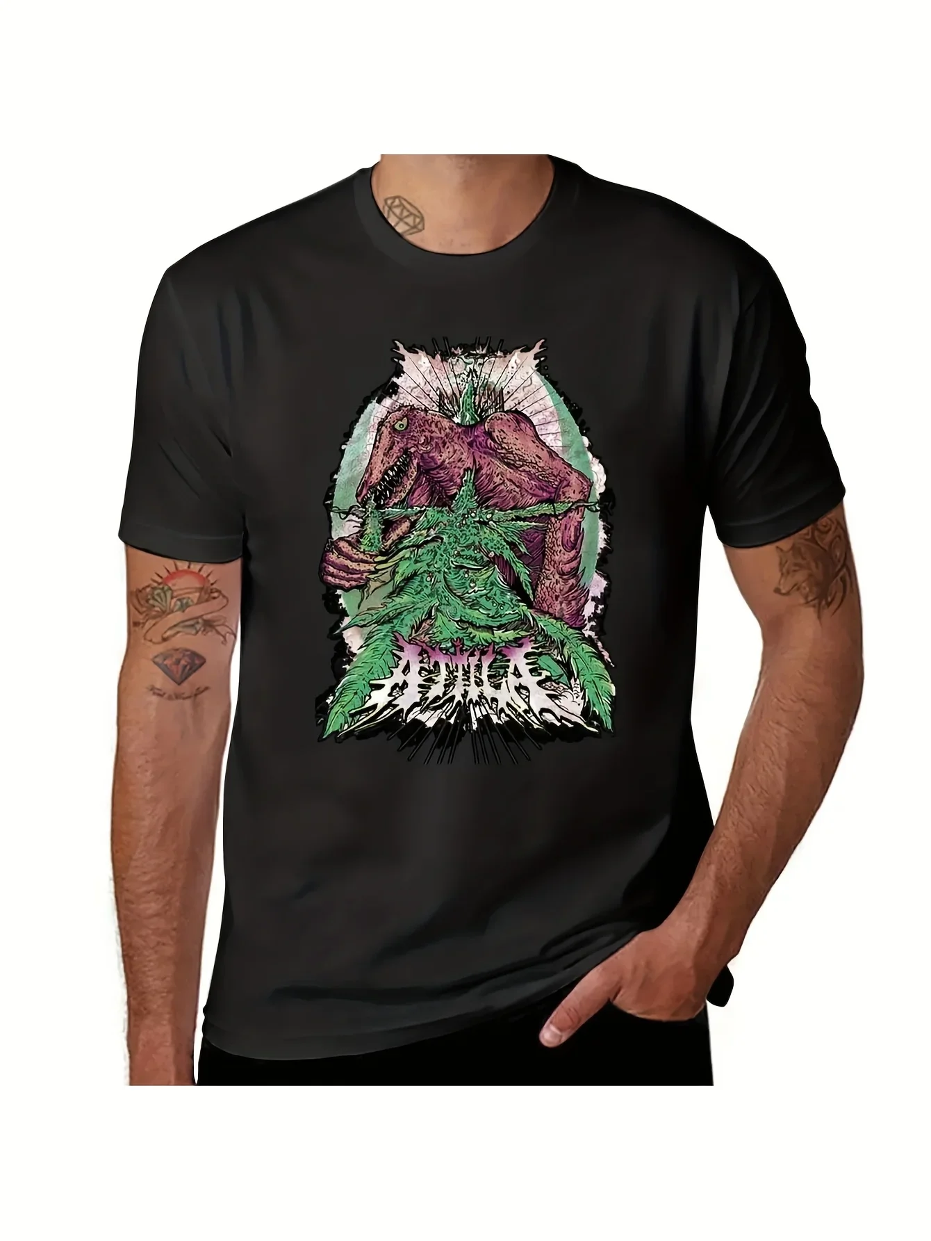

Attila Horror Art T-Shirt korean fashion cute tops mens plain t shirts Funny Men's T-Shirt Cute Short Sleeve Tees Graphic Tee