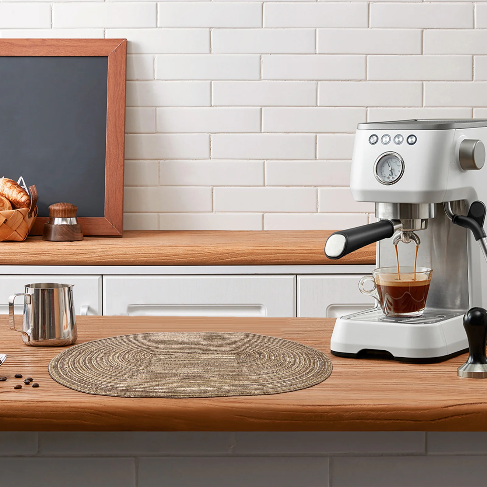 

Decorative Woven Placemat Heat Insulation Cutlery Cushion for Various Occasions Dinning Table Ornament Woven Placemat