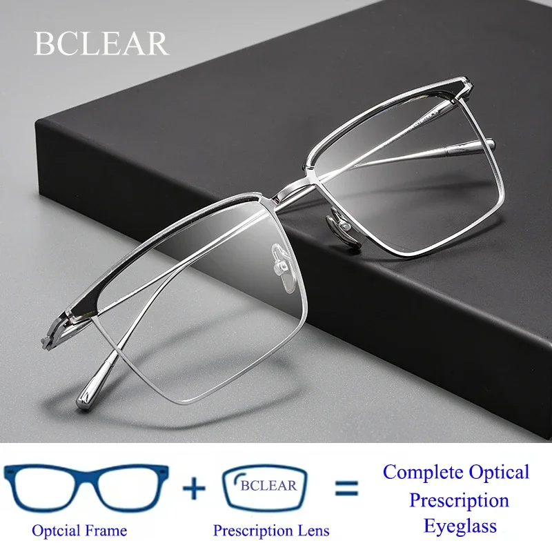 

Guvina BCLEAR титановые очки для мужчин, новый брендовый дизайн, квадратные очки, сверхлегкие японские высококачественные очки по рецепту