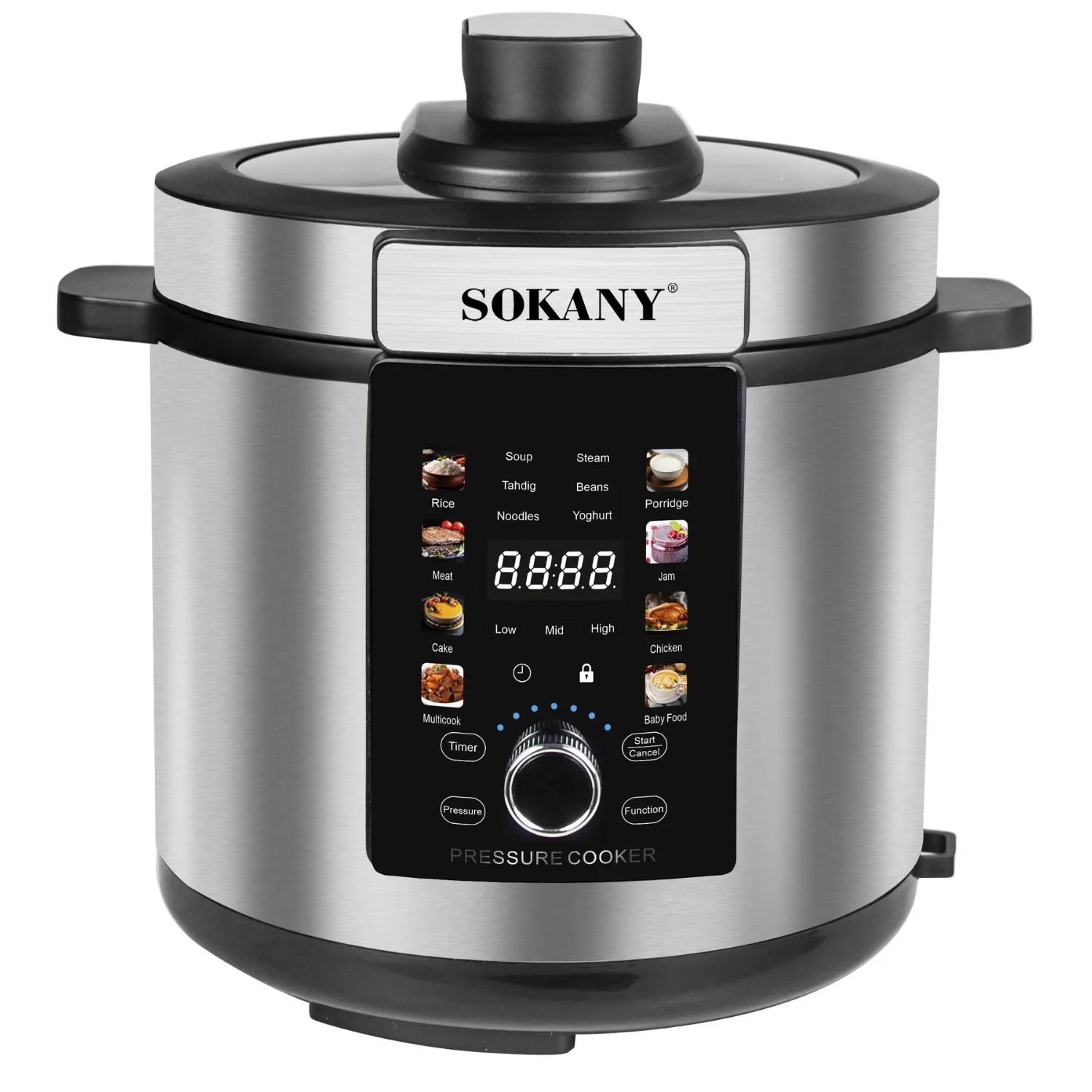 Houselin 7L  Electric Pressure Cooker,Slow Rice Steamer, Sauté,  Stainless Steel,Touch screen,1500W