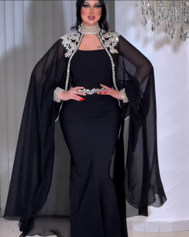 تخصيص جيرسي مطرزة الديكور ذوي الياقات العالية غمد فساتين متوسطة الطول مناسبة مخصصة رائعة تألق مساء رسمي