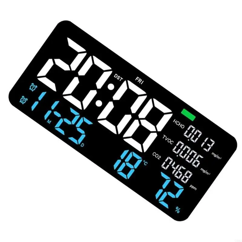 

G99A Digital Wall Clock with Auto Dimmers, Temperature, Humiditys for Living Space