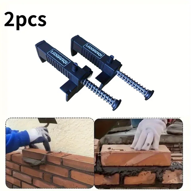 2szt Nowy prowadnik do cegieł, narzędzie do poziomowania drutu do szuflady, narzędzie do mocowania, klipsy do cegieł, ściągacz, zacisk do drutu do budowy budynków
