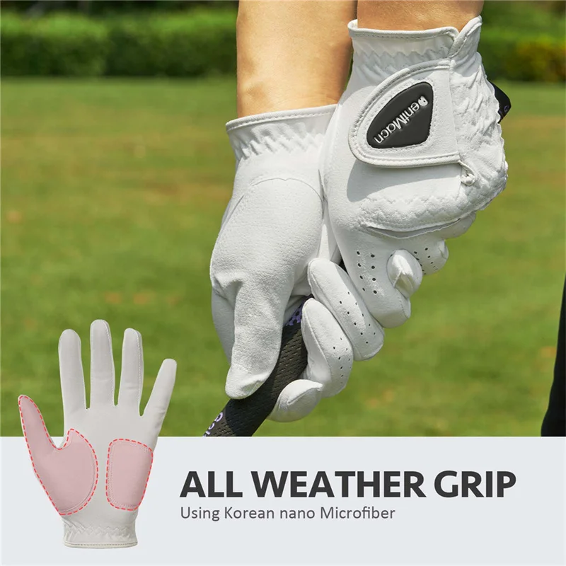 Golf Gloves for Men Left Right Hand Microfiber Soft Breathable Comfortable Fitting Golf Glove Non-Slip Durability Improved Grip