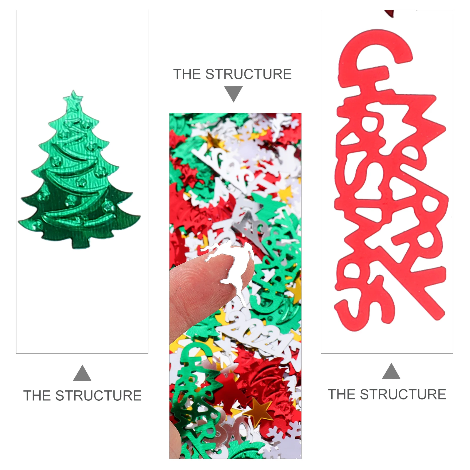 

100G Christmas For Party Wedding Carnival Festival Decor Colorful Glitter Plastic Sprinkles Table Decoration Reusable Confetti