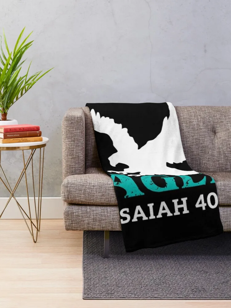 Soar on Wings like Eagles, christian Throw Blanket Flannel Fabric Polar bed plaid Blankets