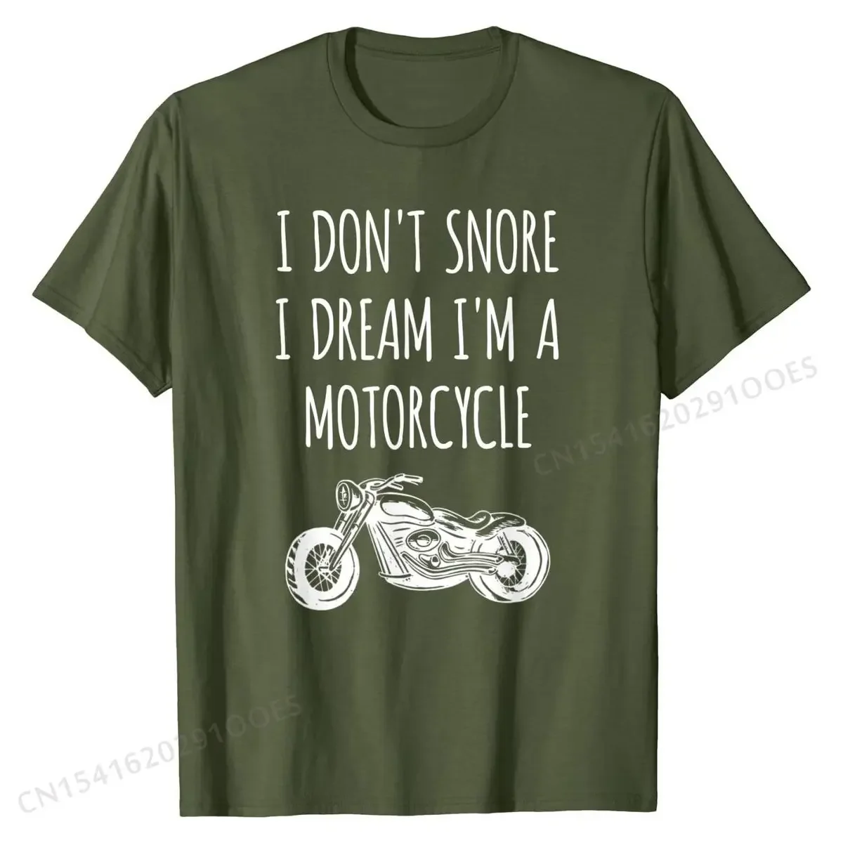 I Don't Snore I Dream I'm A Motorcycle Gift Funny Snoring T-Shirt Oversized Men's Top T-shirts 3D Tops & Tees Cotton Design