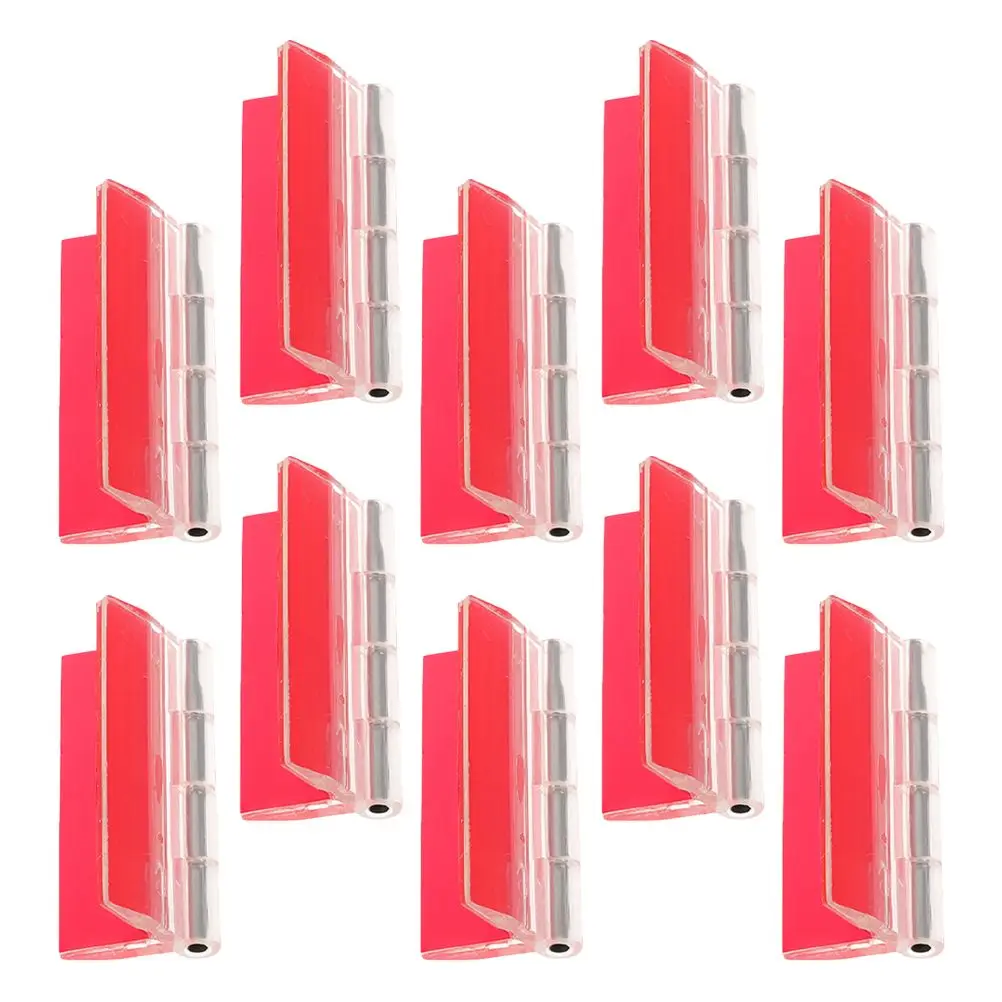 

10 Pcs Self Adhesive Hinge Acrylic Transparent Strong Adhesive Small Hinges for Crafts Wooden Box Cabinet Door Foldable Storage