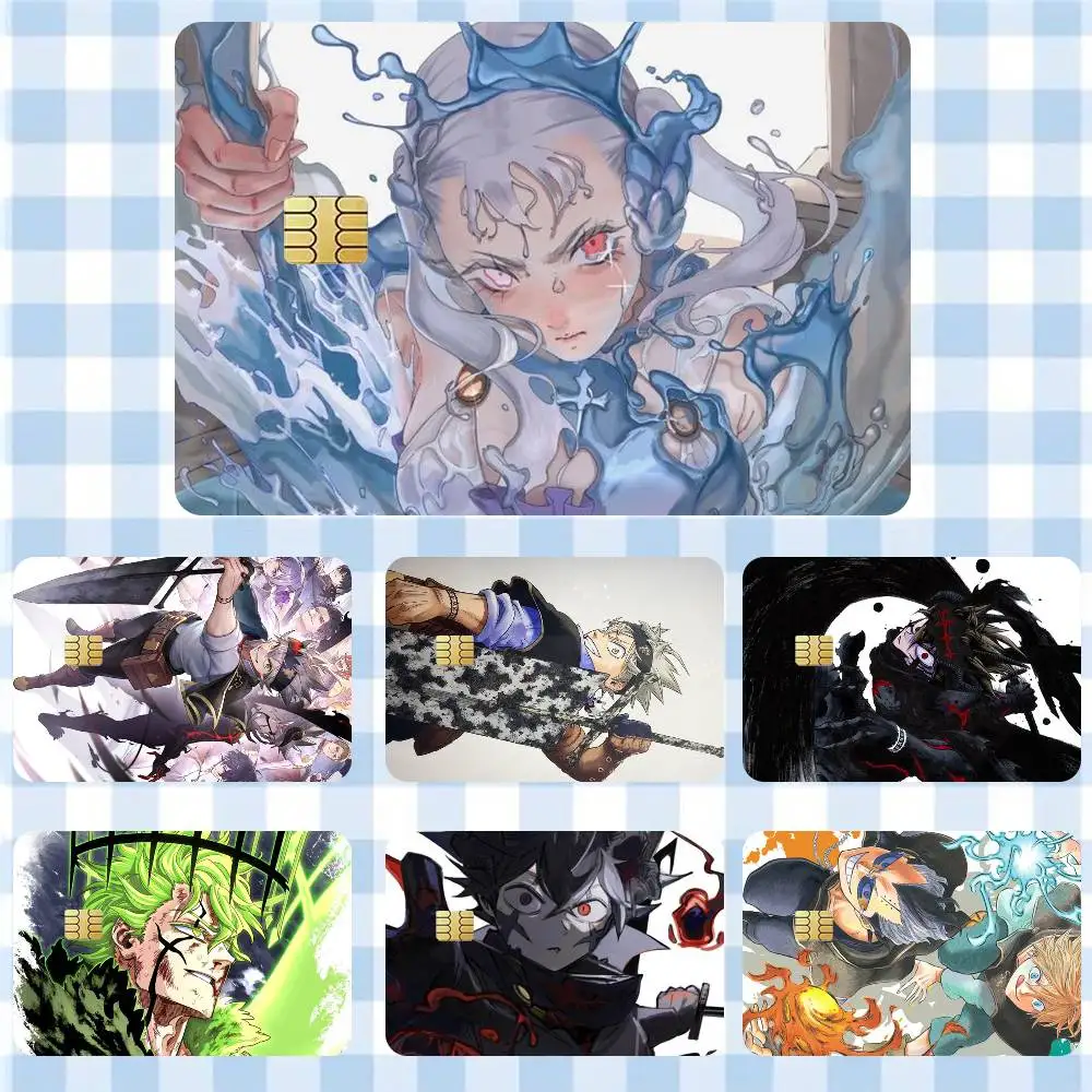 Black Clover Anime  Sticker Film Tape Skin for Credit Card Debit Card Cartoon Waterproof Stickers