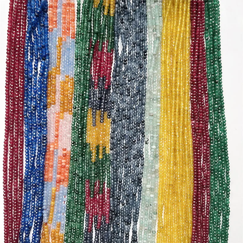 2*3 мм граненый нефрит, изумруд, рубин, сапфир, топаз, классические бусины из натурального камня для DIY, красная, зеленая нефритовая цепочка, колье, ожерелье, ювелирные изделия 2*3 мм граненый нефрит, изумруд, рубин, сапфир, топаз, классические бусины из натурального камня для DIY, красная, зеленая нефритовая цепочка, колье, ожерелье, ювелирные изделия