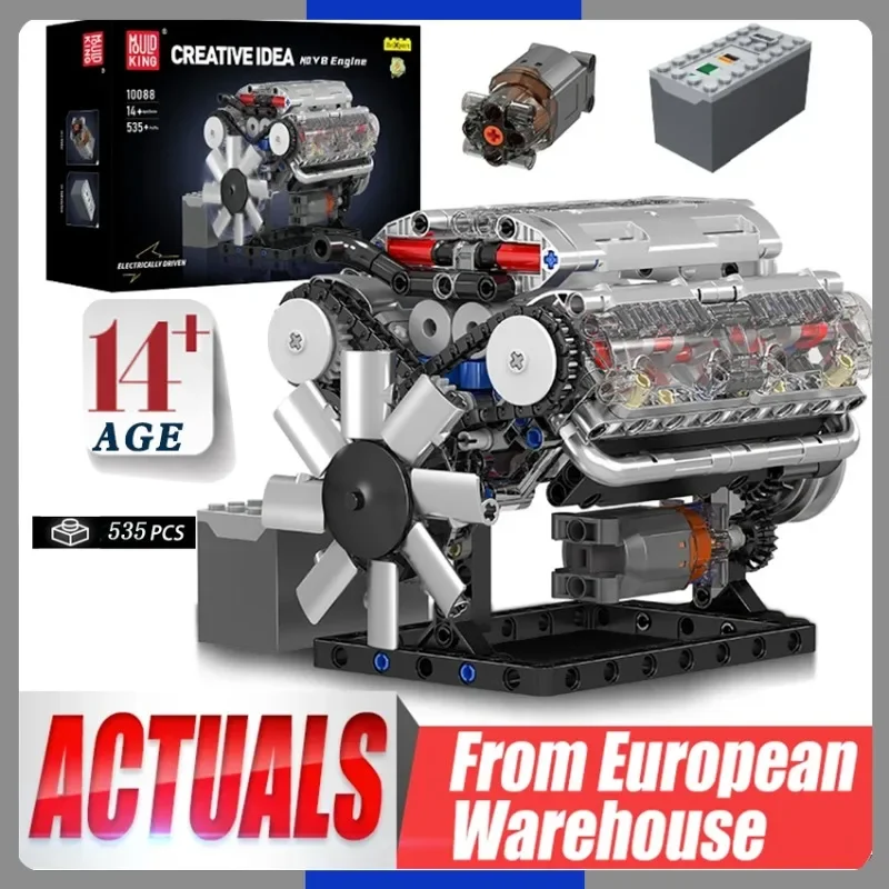 

Модель двигателя V8 10088, строительные блоки Technik, развивающая игрушка с электроприводом, креативные сувениры для вечеринок, подарки для гостей