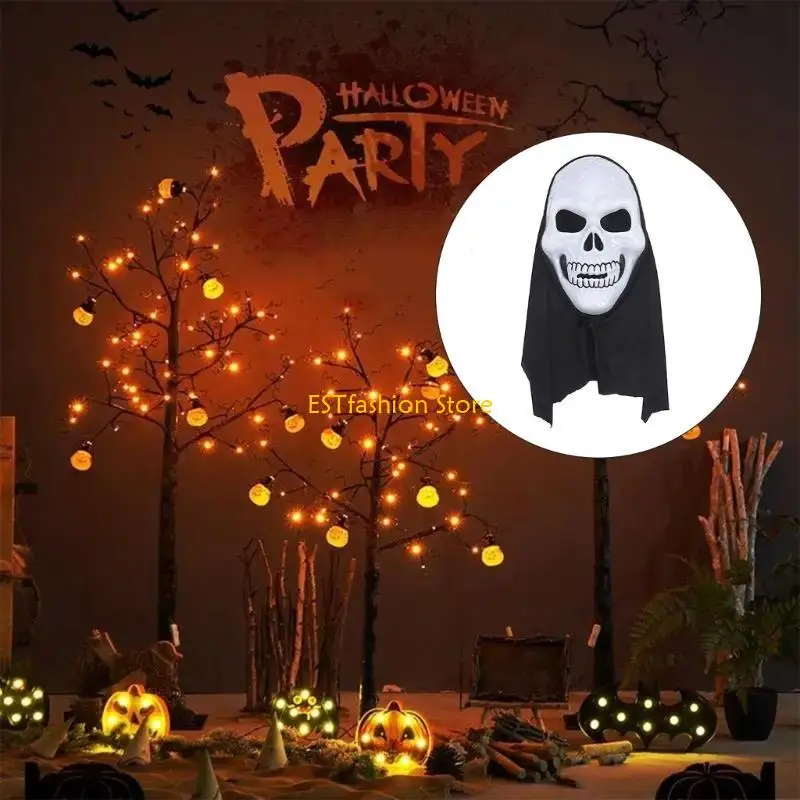 

Y5GC Skull Face Mask Full Head Skull Scream Mask Halloween Costume Accessory