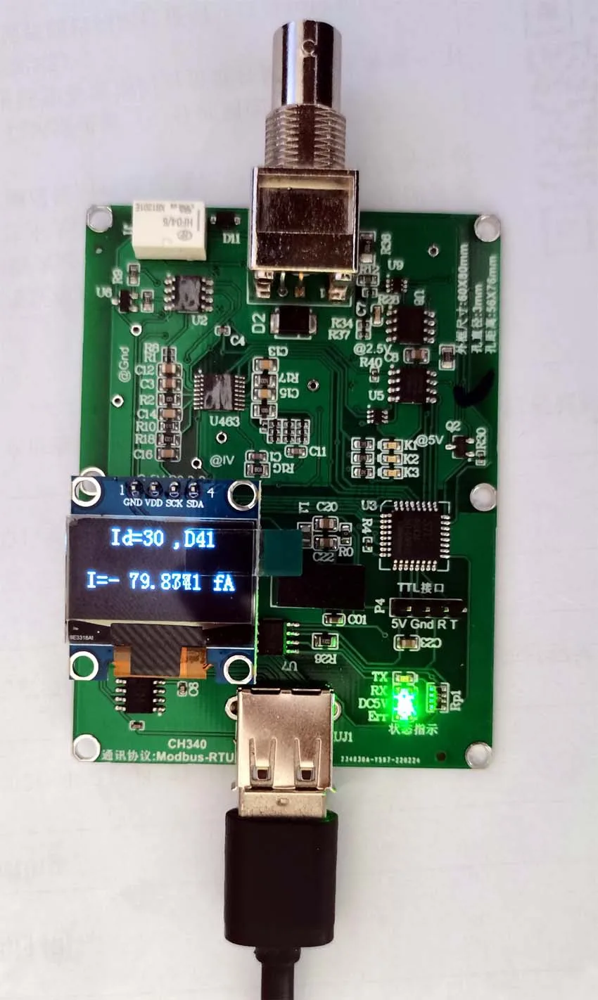 

D41-USB Wide-range Weak Current Measurement Module 10pA-1A, Pico-ammeter