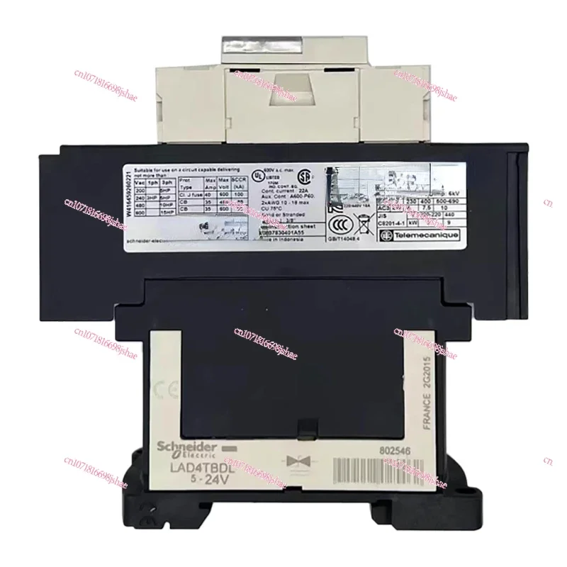 Three-pole Contactor LC1D183BD, 18A, 24VDC, Spring Terminal