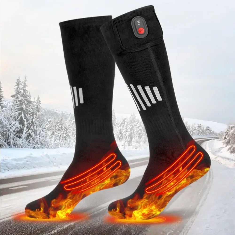 

Winter Heated Socks Rechargeable Heating Socks for USB 4000mah Heated Socks Warmth Outdoor Heated Boots Snowmobile Winter Ski