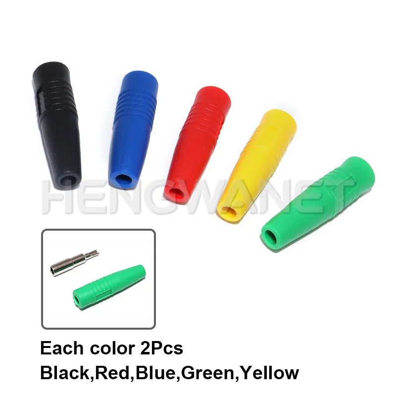 10PCS 4MM Banana Socket female adapter extension Insulated 4MM Banana Plug Coupler Connector