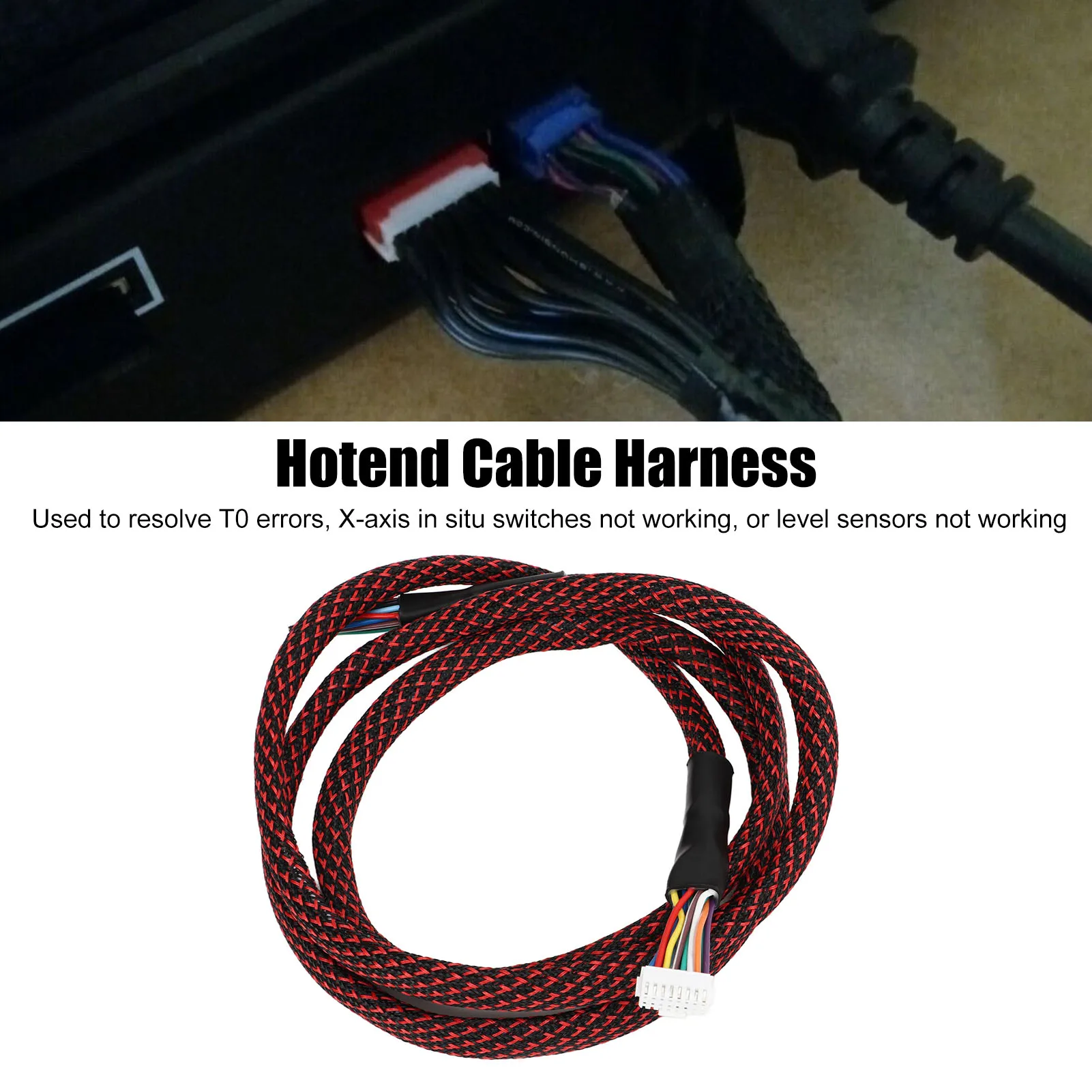 Hot End Cable Harness for Chiron Main Wiring Harness Nylon Woven Sleeve Hotend Cable Harness Replacement for Anycubic Chiron