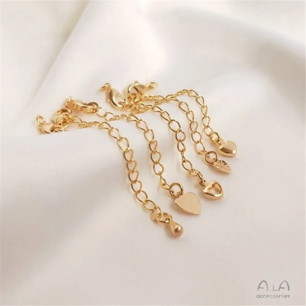 

14K Gold Plated Tail chain Extension chain homemade bracelet necklace DIY hand jewelry accessories hand made jewelry