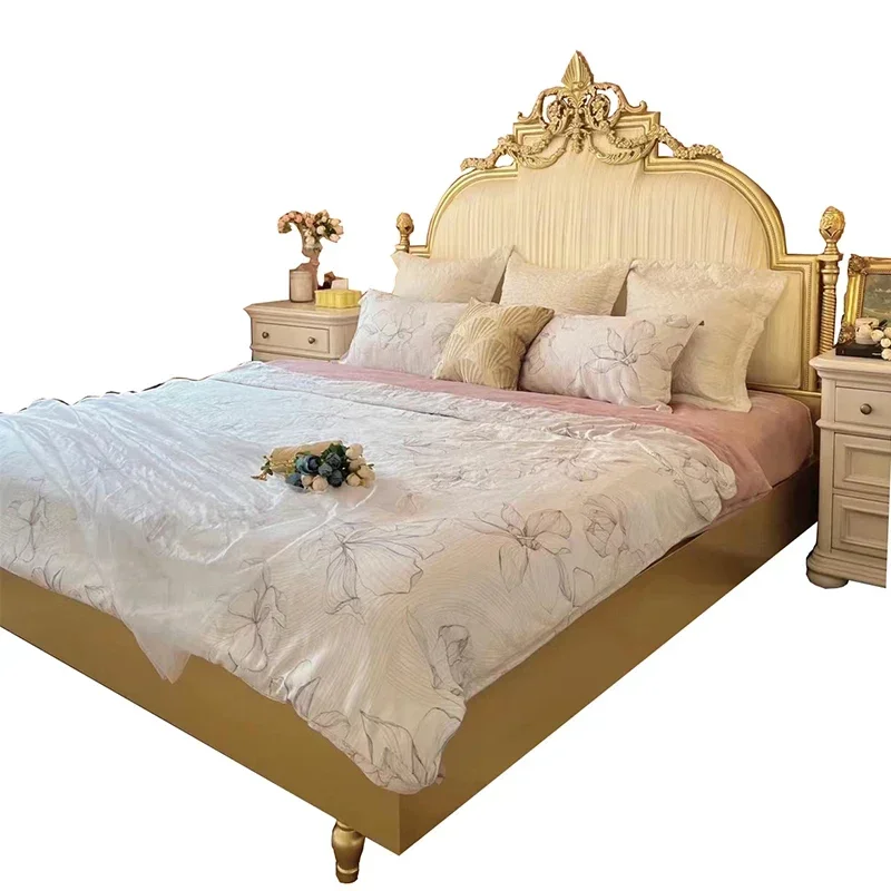 Luxo rainha cama de casal king high end quarto duplo cama de casal crianças dormir caixa casal móveis para casa