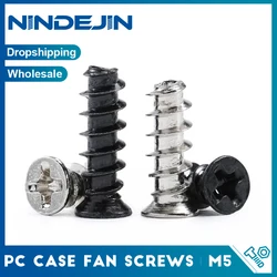 NINDEJIN-PC Cooling Fan Parafusos, Parafusos de Montagem, Phillips Flat Head, Cabon Aço, Caixa do computador, Buraco 5.0mm, 50PCs