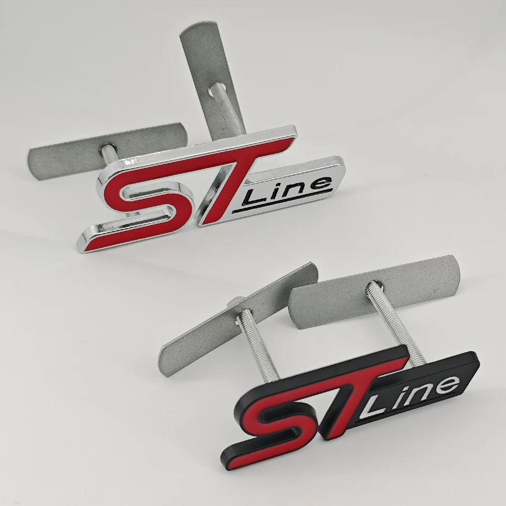 ثلاثية الأبعاد المعادن ST خط لاصق الشعار الجبهة الشواية شعار الخلفي الجذع شارة مائي لفورد بوما مونديو التركيز كوغا MK3 MK4 اكسسوارات السيارات #4