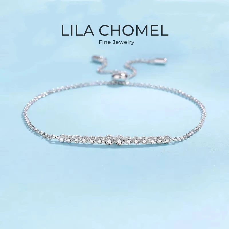 

Women Valentine's Day Platinum PT950 Bracelets Moissanite Diamond 0.24Carat Girlfriend Birthday Gift Daughter Daily Fine Jewelry