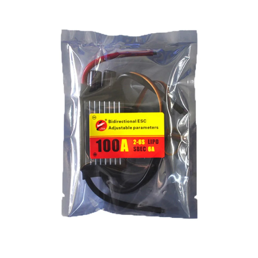 RC 40A/60A/80A/100A 2-6S SBEC 6A regolabile programmabile bidirezionale raffreddato ad acqua senza spazzole ESC dissipatore di calore RC auto barca