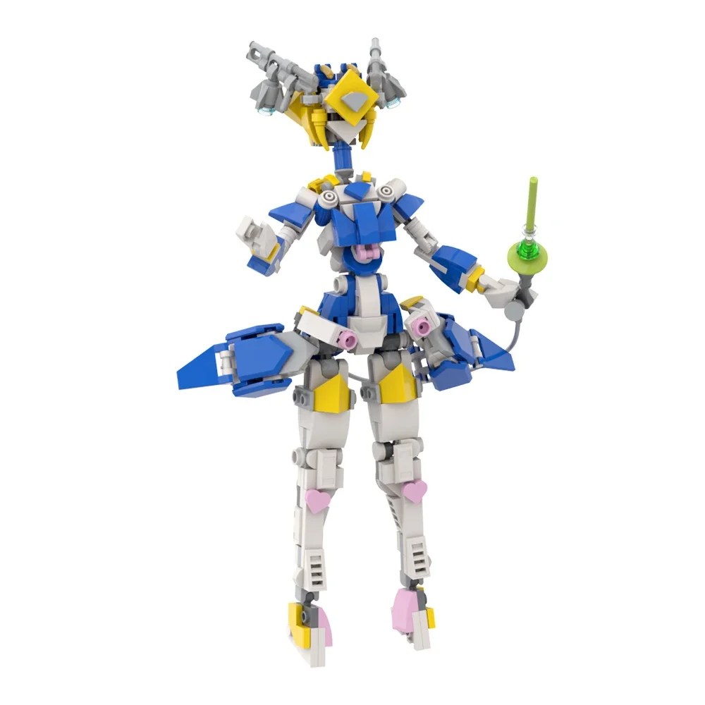 MOC Angel Mobile Suit Girl Female Robot Singer Figure Building Blocks Set Ninjas Machine Girl collect Bricks kids Birthday Gift