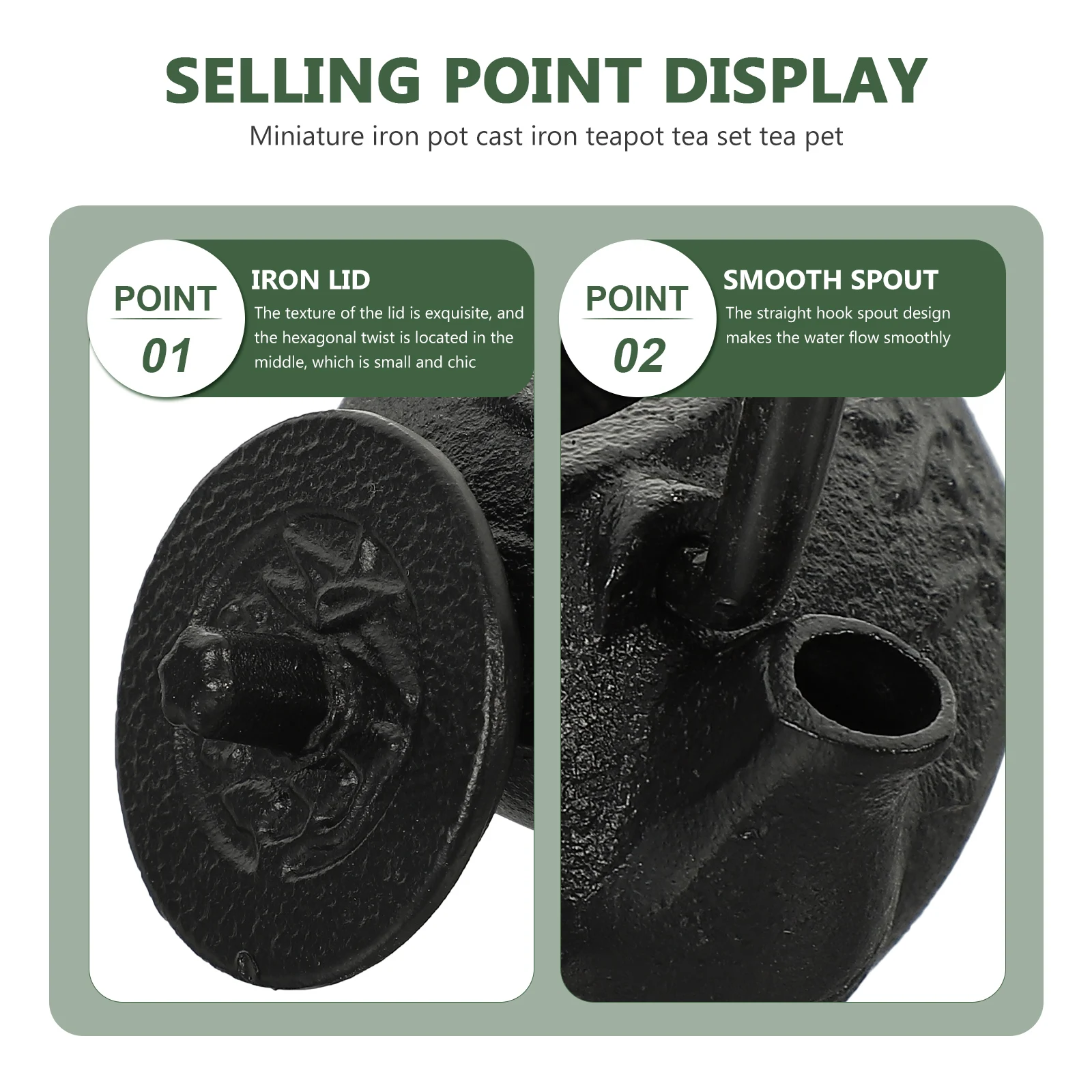 

Mini Tea Kettle Adornment Cast Iron Retro Desktop Decor For Home Office Hotel Restaurant Decorative Teapot Teaware