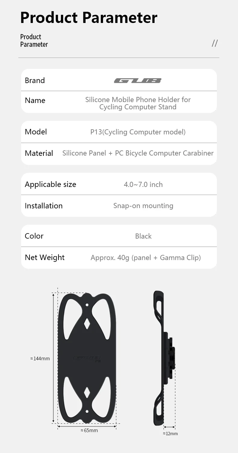 GUB P13 Handy-Fahrradhalterung Fahrrad-Sicherheits-Silikon-Halterung Computer-Handyhalter mit Garmin Bryton Wahoo Ständer – Detail 10