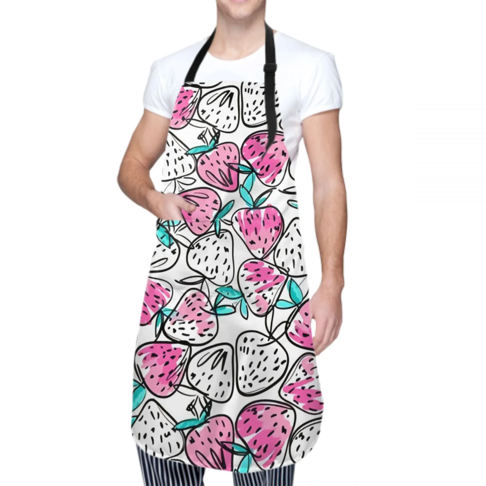 

Персиковый Водонепроницаемый Фартук с 2 карманами, кухонный фартук шеф-повара, фартук для фруктов, рандомный Фартук для приготовления выпечки, садоводства