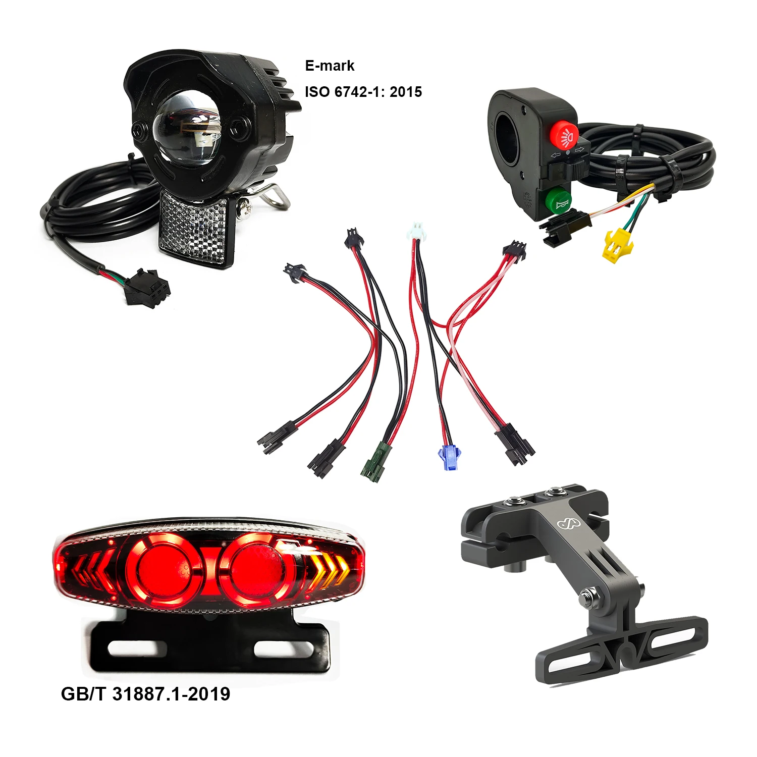 EBKE Ebike Electric Bicycle Frontlight Rearlight Turn Signal Brakelight Set 24V 36V 48V 52V For Mountain City Folding Road Bike