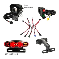 Ebke ebike bicicleta elétrica frontlight backlight sinal de volta conjunto luz freio 24v 36v 48v 52v para montanha cidade dobrável bicicleta estrada