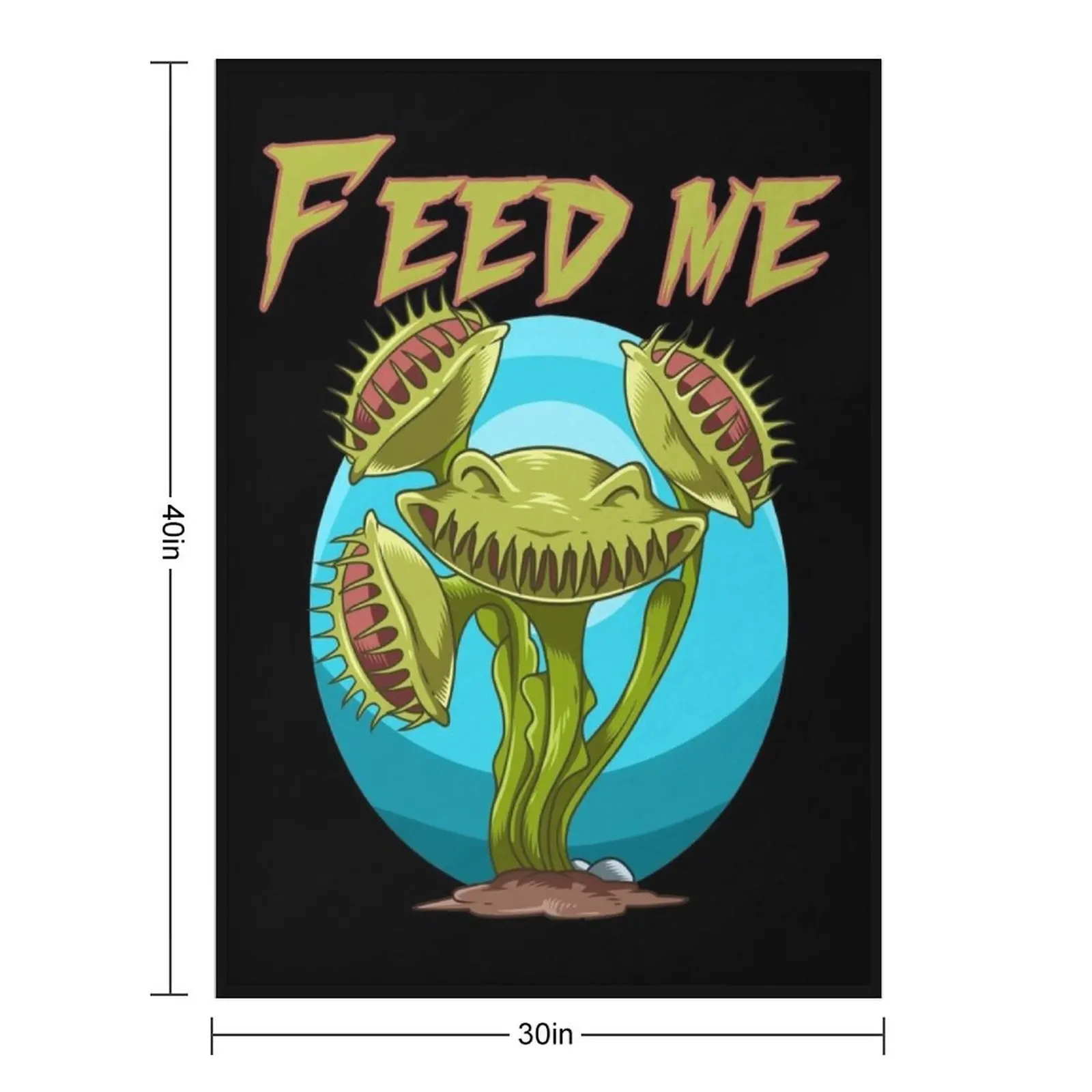 Feed Me Dionaea for a Plant lovers and growers Throw Blanket Cute Vintage Retros for babies wednesday Blankets