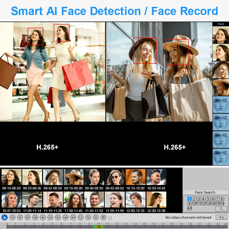 H.265 32-kanaals CCTV NVR-beveiligingssysteem 4K gezichtsdetectie XMEYE RJ45 netwerkbewaking videorecorder P2P 32CH 16CH 8MP