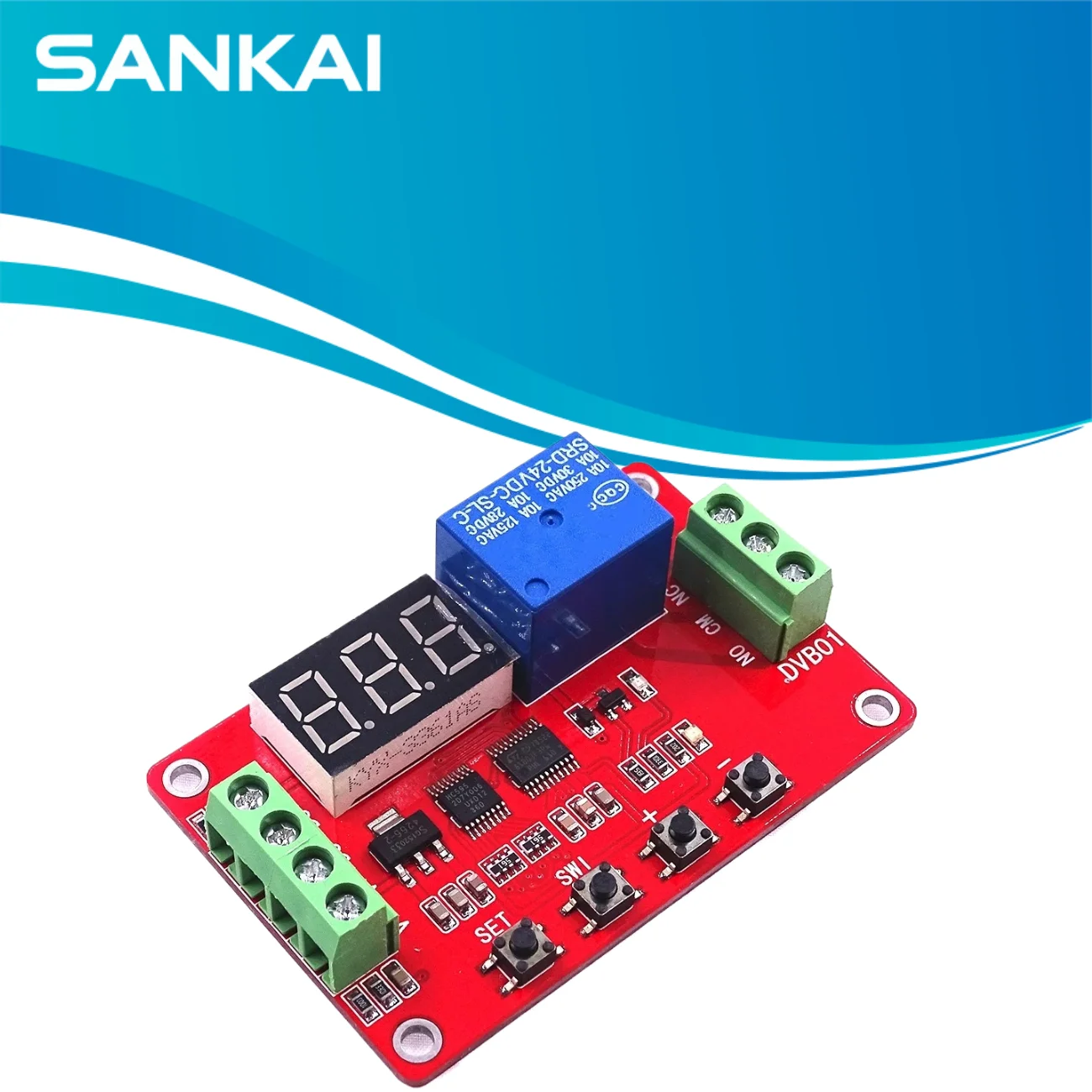 DVB01 5-in-1 Voltage Monitoring Controller, DC 0-100V Measurement, Relay Output 10A, Charge/Discharge Control