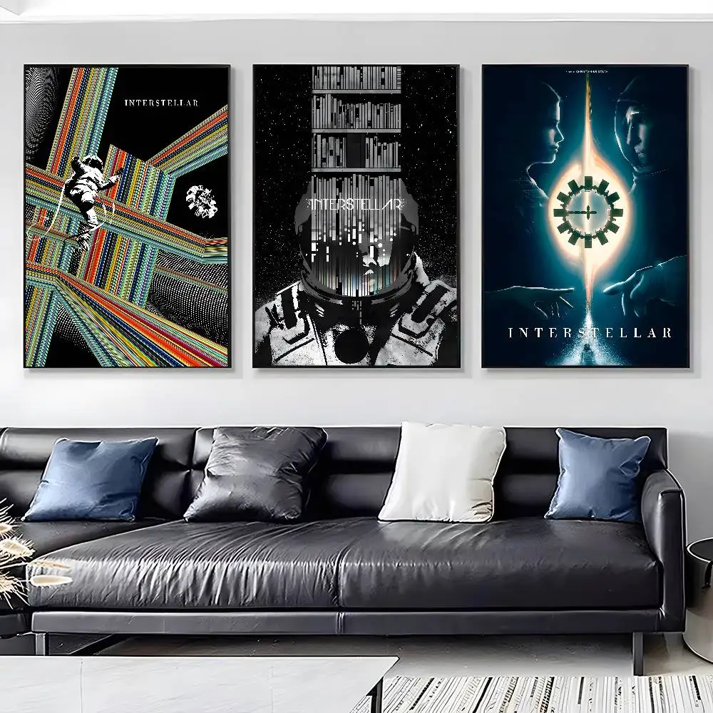 غرفة المعيشة المنزلي غرفة نوم بار الديكور الجمالي لعبة II-IntersteLLar ملصق الفيلم HD الفن قماش الجدار #3